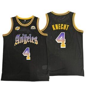 Los Angeles Lakers Dalton Knecht #4 Stitched Basketball Jersey Black Men's